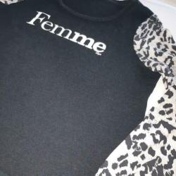Dept longsleeve dunne trui panterprint maat XL