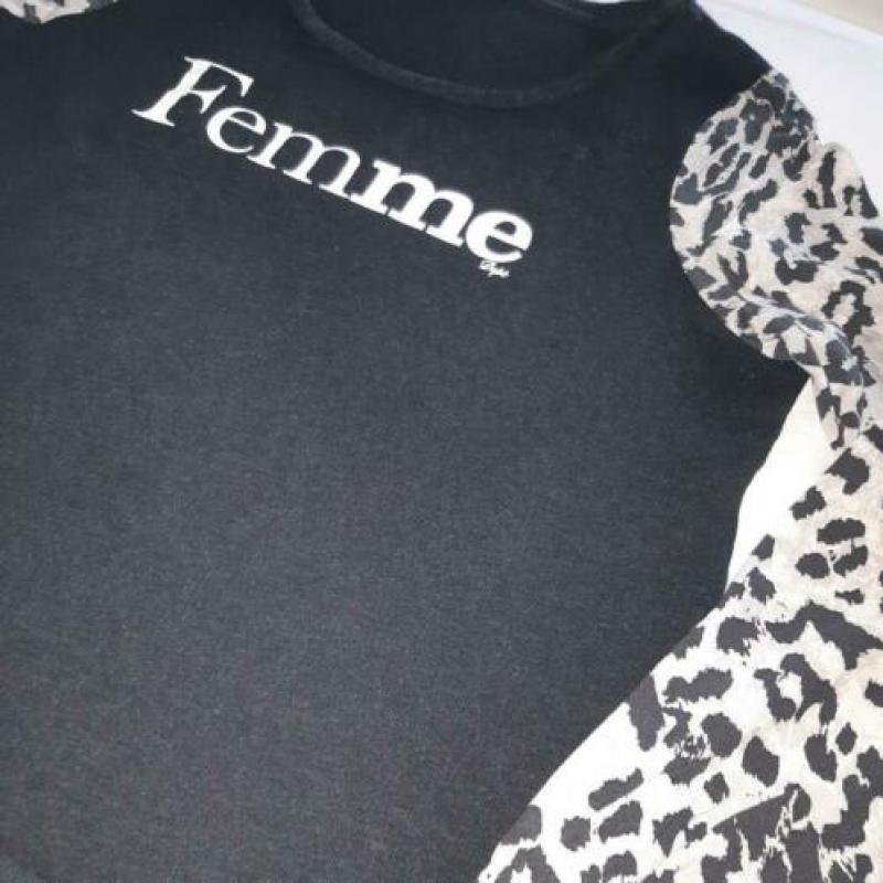 Dept longsleeve dunne trui panterprint maat XL