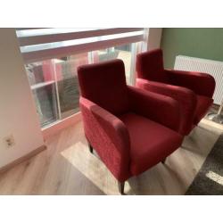 2 Rode stoelen