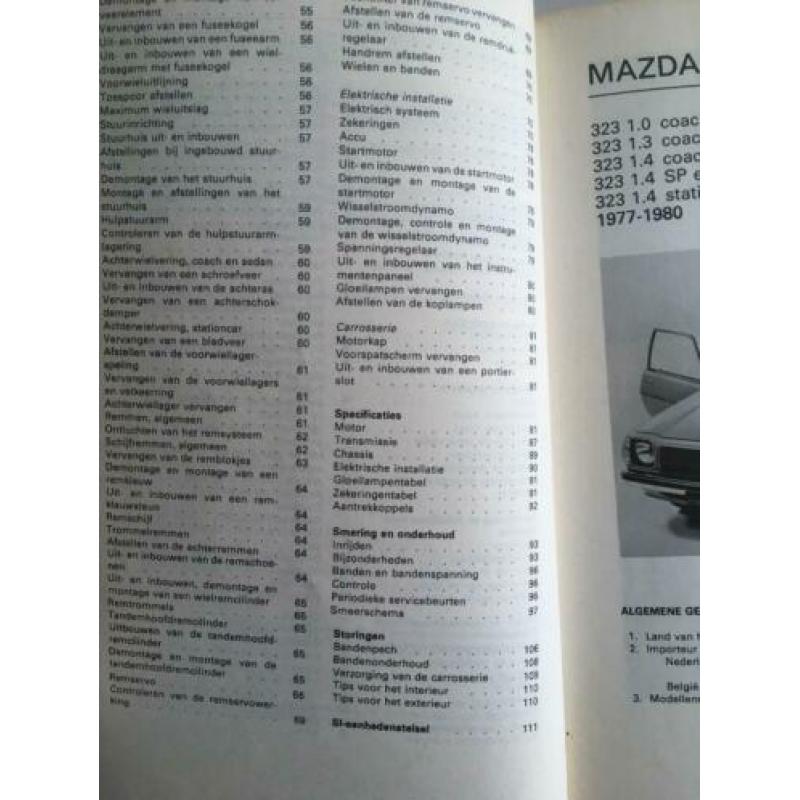 Vraagbaak Mazda 323, benzinemodellen 1977 - 1980