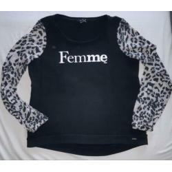 Dept longsleeve dunne trui panterprint maat XL