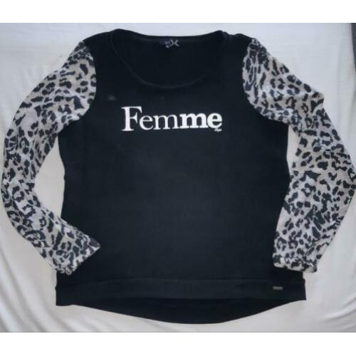 Dept longsleeve dunne trui panterprint maat XL