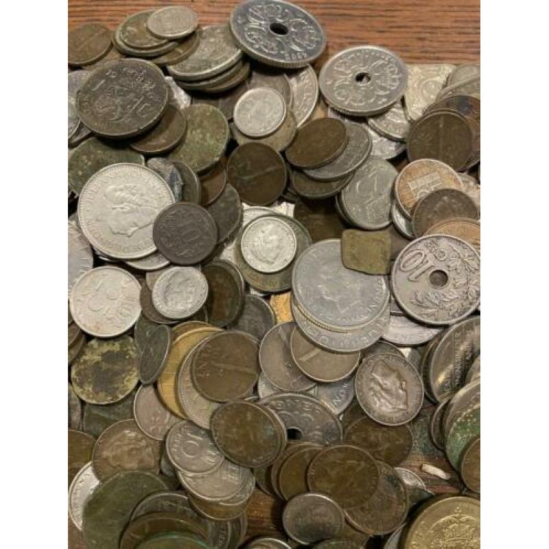 Ruim 1kg munten, wereldmunten, Europa, bodemvondst