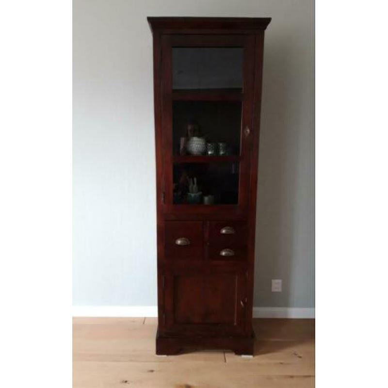 2 vitrinekasten Teak