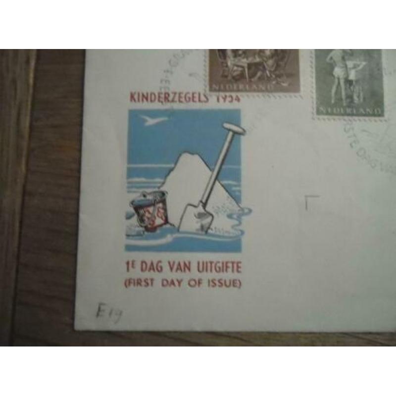 Nederland. FDC E19. 1954. Kind. CW 60 euro