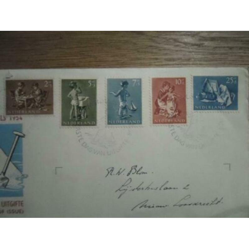 Nederland. FDC E19. 1954. Kind. CW 60 euro