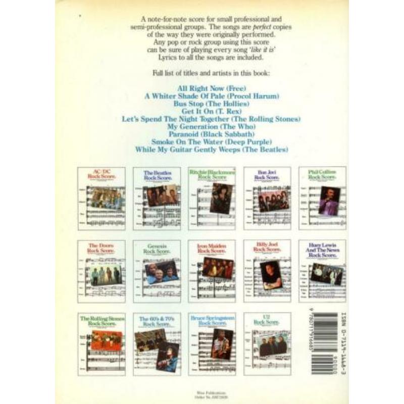 The 60's & 70's Rock Score