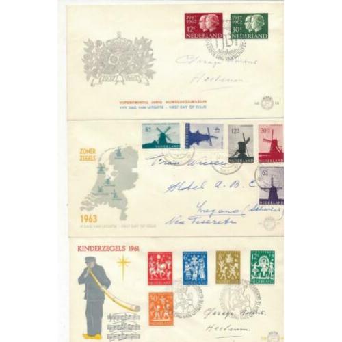 Nederland: 12 Stuks FDC,s . Beschreven (821)