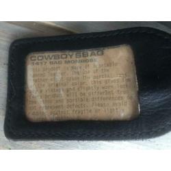 Super nette, zwarte, leren luiertas Cowboysbag