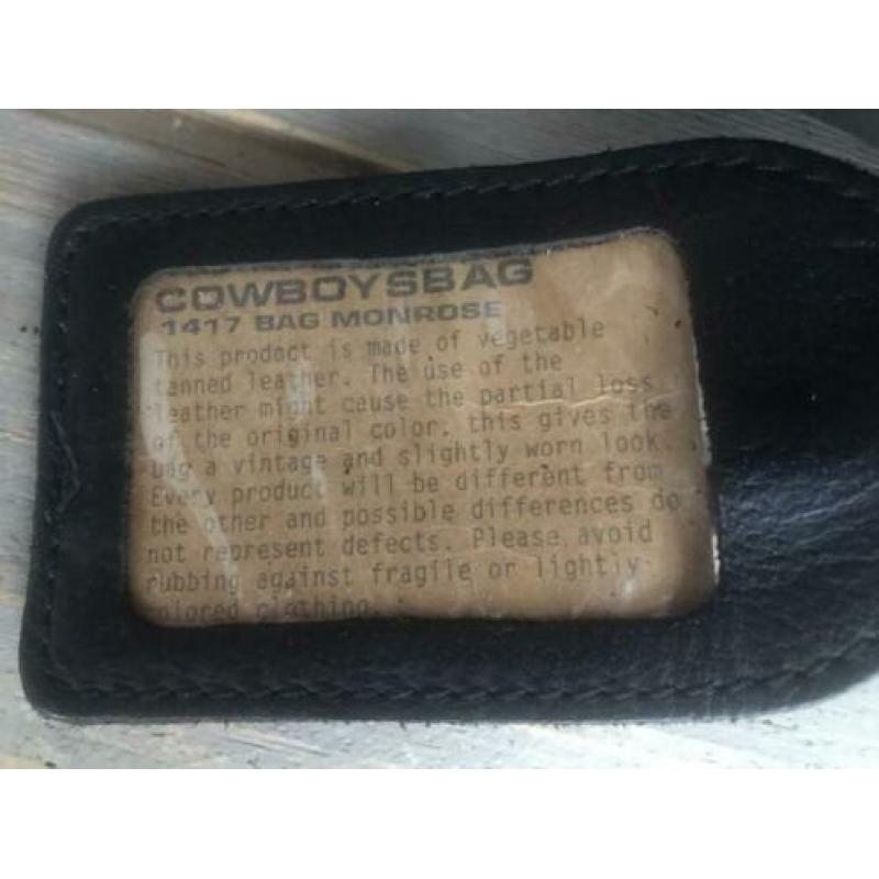 Super nette, zwarte, leren luiertas Cowboysbag