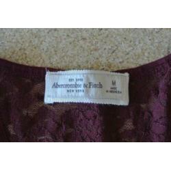 abercrombie & fitch top M racerback bordeau rood zga nieuw