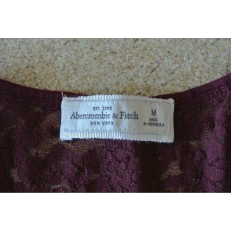 abercrombie & fitch top M racerback bordeau rood zga nieuw
