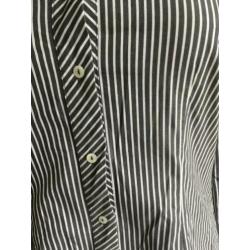 Vanilia blouse grijs / wit gestreept maat L