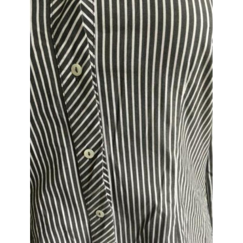 Vanilia blouse grijs / wit gestreept maat L
