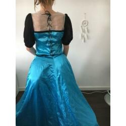 Originele handgemaakte hofdame jurk, prinses maat 152