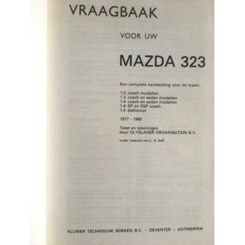 Vraagbaak Mazda 323, benzinemodellen 1977 - 1980