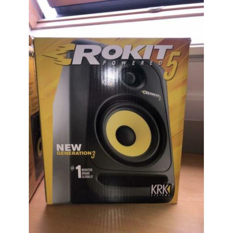 2 x KRK RP5 G3 actieve studiomonitor incl. XLR-geluidskabels