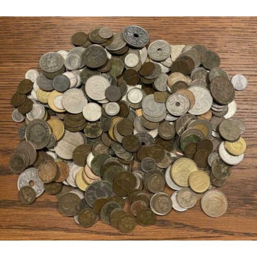 Ruim 1kg munten, wereldmunten, Europa, bodemvondst