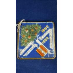 Wandtegel Regeringsjubileum Wilhemina 1938, Goedewaagen. 6C9