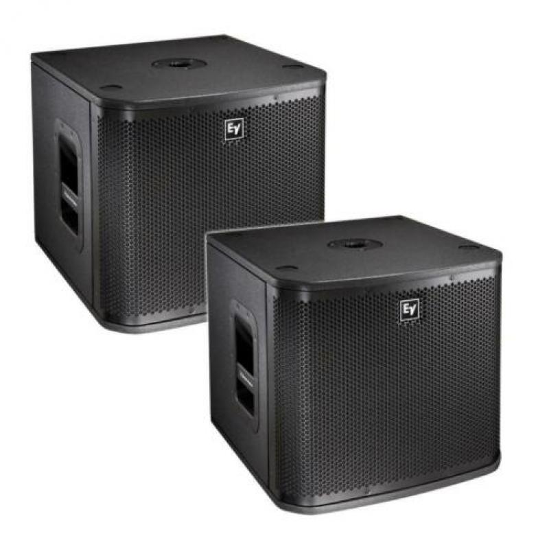 EV electro voice geluidsset + crown versterker incl accessoi