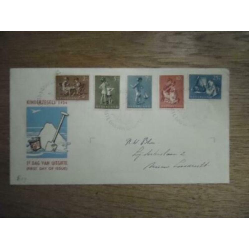 Nederland. FDC E19. 1954. Kind. CW 60 euro