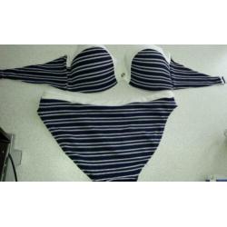 Nieuw! Beach Life Bandeau bikini broekje * 40C (marine)