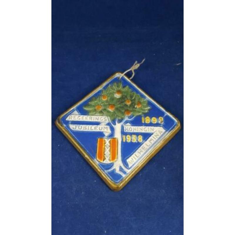 Wandtegel Regeringsjubileum Wilhemina 1938, Goedewaagen. 6C9