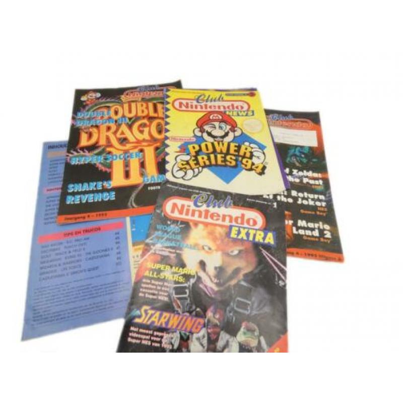 5 Club Nintendo Magazines - Zelda Double Dragon - Mario