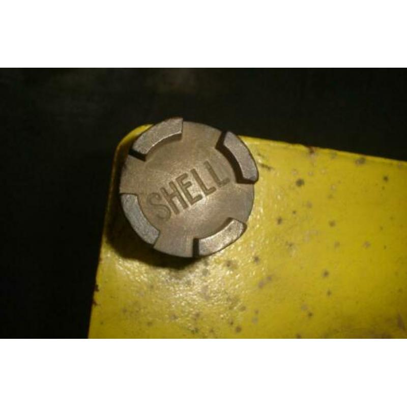 Oud Shell benzine blik