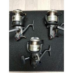 Shimano 4500B molens. Zeer goede staat. Aqua/ Fox/ Delkim.