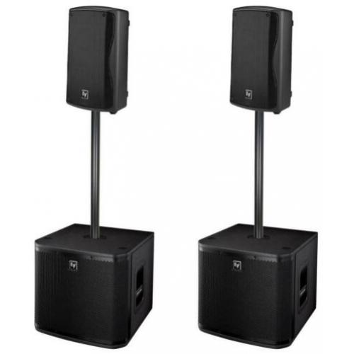 EV electro voice geluidsset + crown versterker incl accessoi