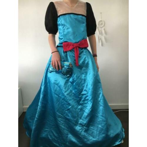 Originele handgemaakte hofdame jurk, prinses maat 152