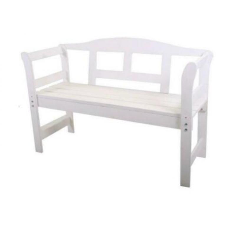 Witte tuinbank