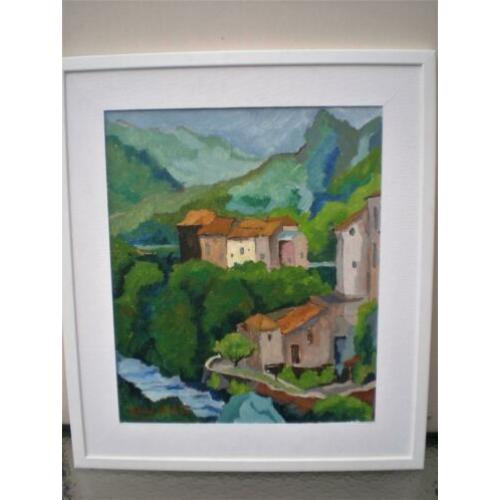 Harry Stal(1920-2005) Frans dorpsgezicht