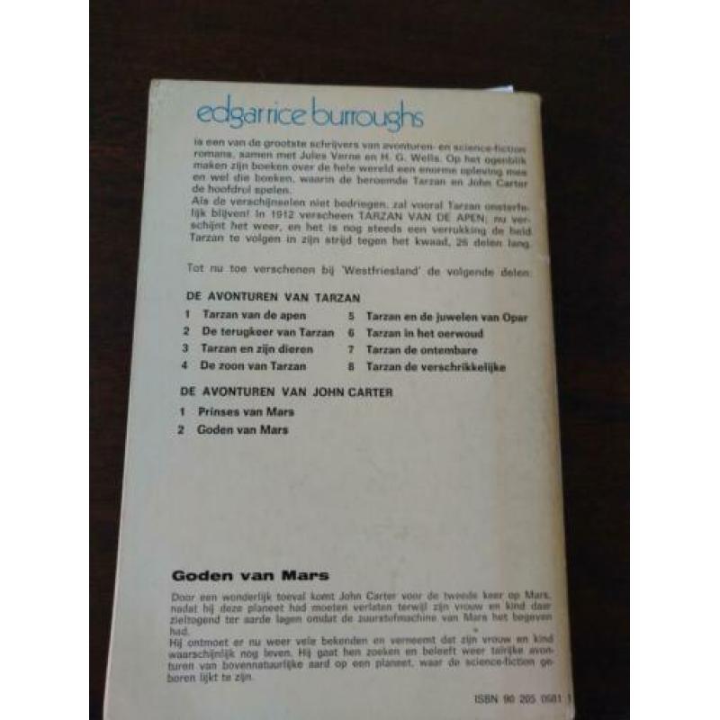 Boek John Carter, Goden van Mars. Edgar Rice Burroughs