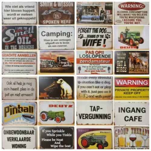 Route 66 Roest look reclamebord wandbord van metaal cafe bar