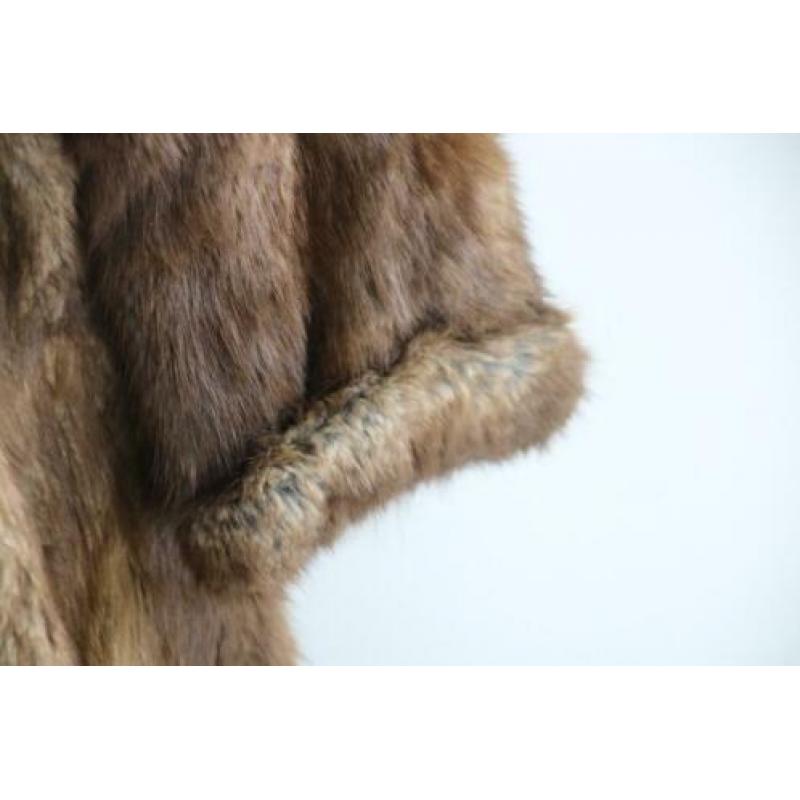Vintage bontjas bruin maat 42 44 retro echt bont