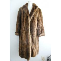 Vintage bontjas bruin maat 42 44 retro echt bont