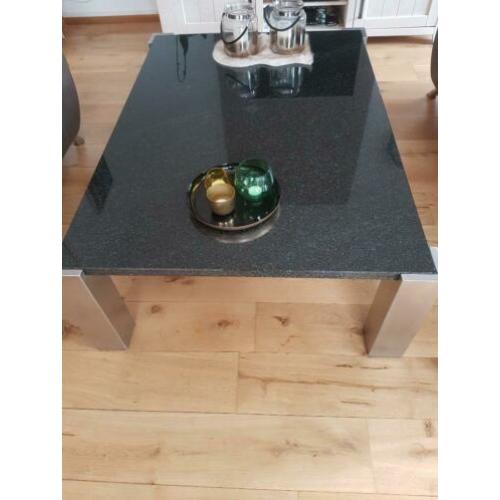rvs geborstelde salontafel