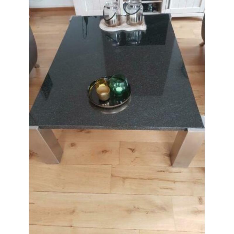 rvs geborstelde salontafel