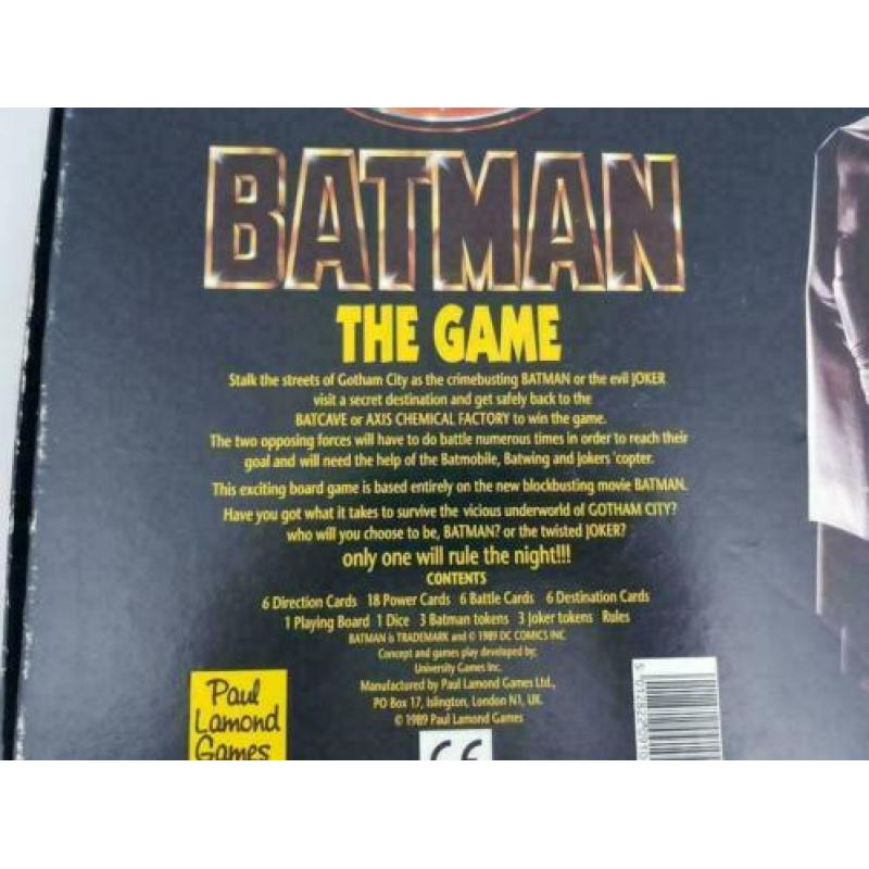 Vintage Batman the game bordspel 1989 van Paul Lamond games.