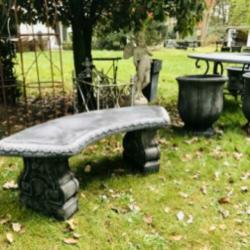 * gietijzer Tuintafel ronde ijzeren tafel natuursteen blad