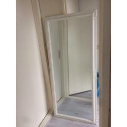 Grote nieuwe witte barok spiegel wit 160 x 70 cm facet