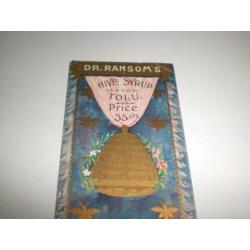 Mooie boekenlegger dr Ransom's hive syrup USA 1900-1910