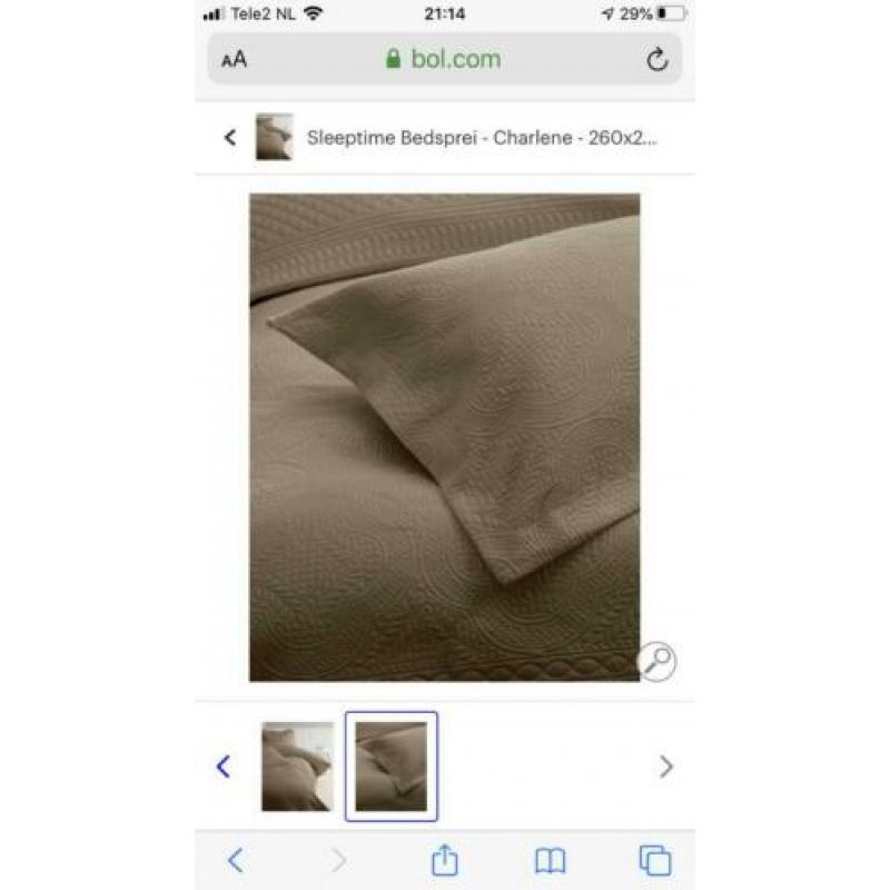 Bedsprei antraciet