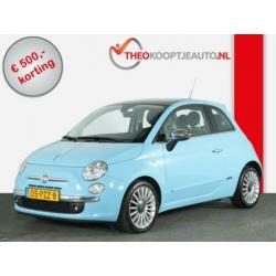 Fiat 500 LOUNGE | AUTOMAAT | LEER | XENON | PANORAMADAK