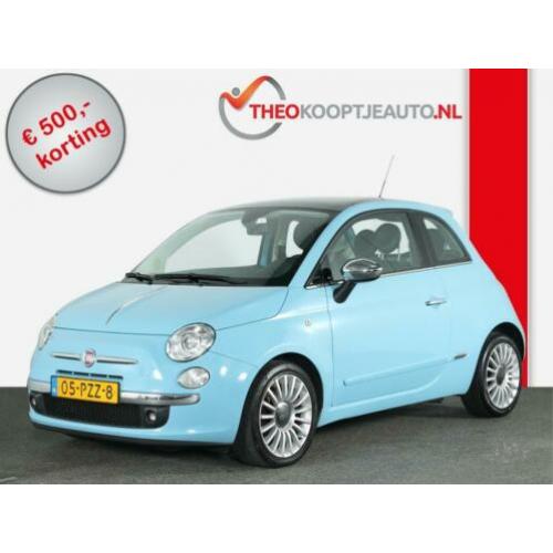 Fiat 500 LOUNGE | AUTOMAAT | LEER | XENON | PANORAMADAK