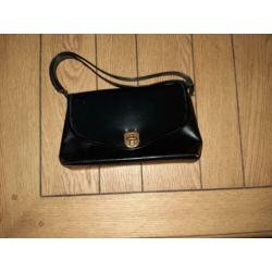 Zwarte oude retro 60s70s Grootmoeder Handtas