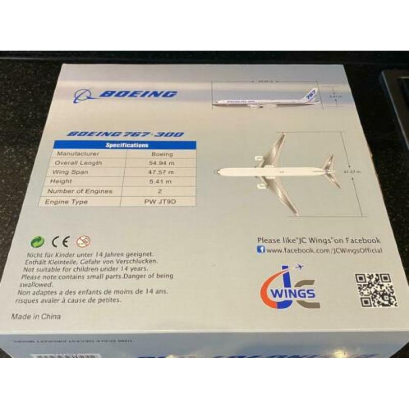 Boeing 767-300 jc wings 1:200 rare item