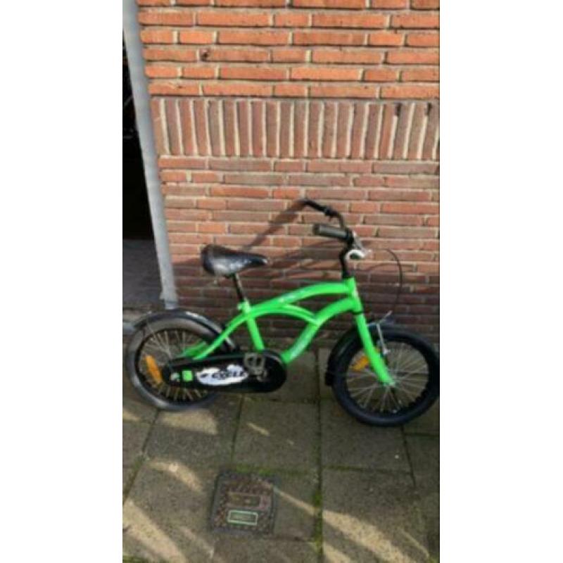 2Cycle kinderfiets 16inch met een voet- en handrem voor 65